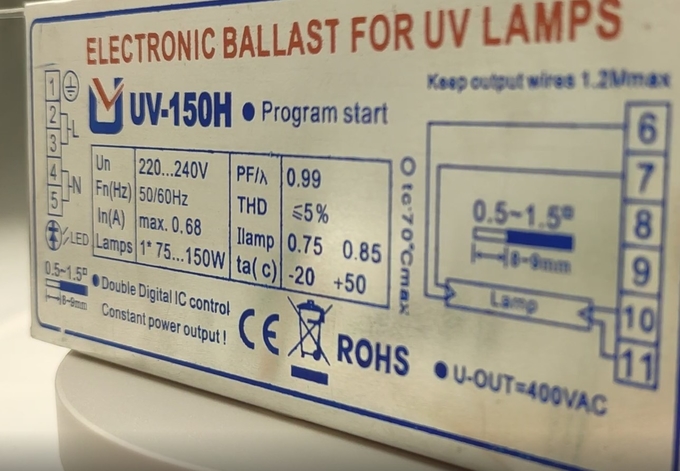H forment le ballast électronique de lampe germicide pour les lampes UV 150W 6