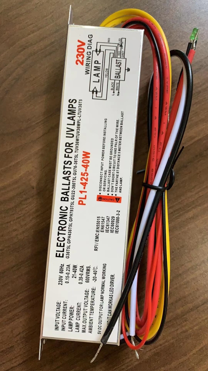 ballast électronique de lampe UV de 230V 40W pour 0 germicide