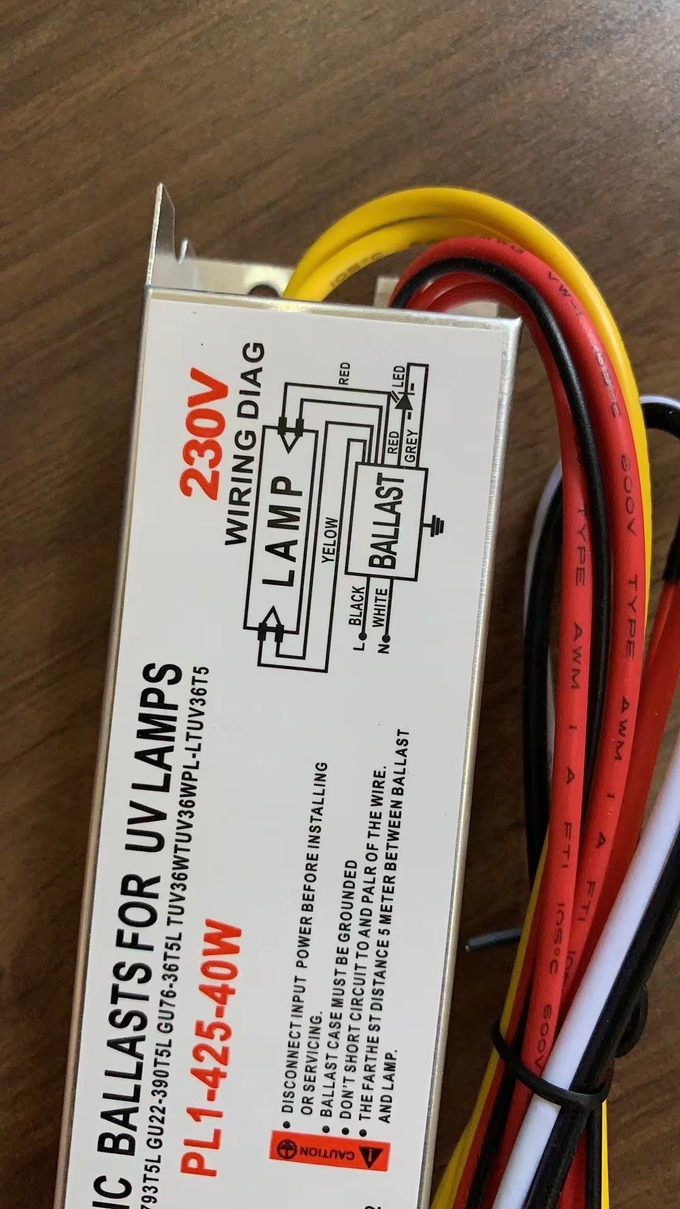 ballast électronique de lampe UV de 230V 40W pour 1 germicide