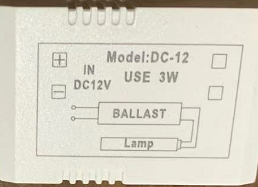 Puissance UV du ballast 3W électronique UV du ballast 12VDC petite tuant les bactéries 3